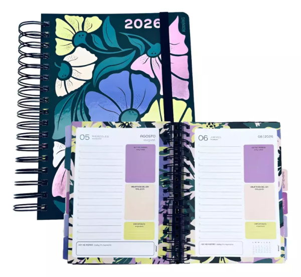 Agenda Mooving Garden Diaria con Espiral - Imagen 2